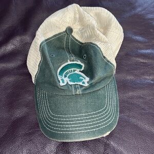 MSU Michigan State Spartans trucker hat, like new! Worn look